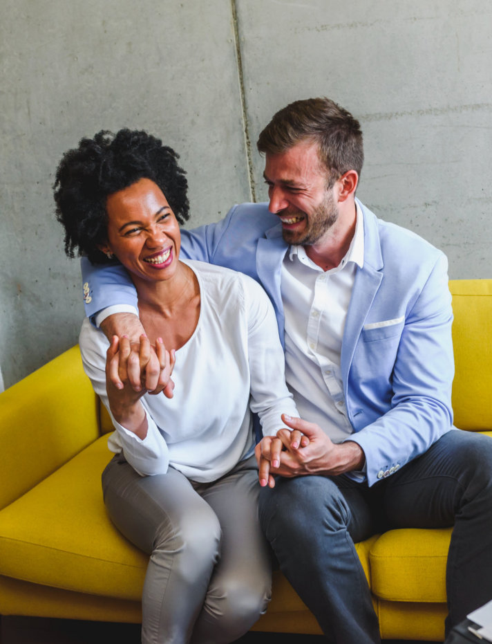 couple smiling